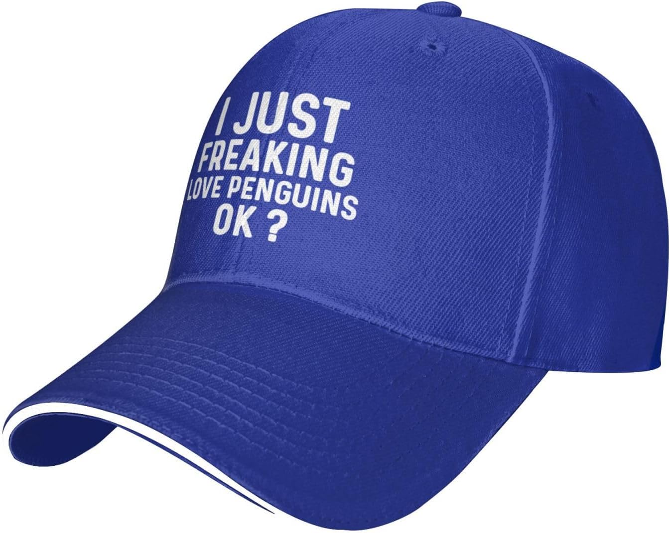 Freaking Just Penguins I Love Ok Hat Women Dad Hat Cool Caps smile