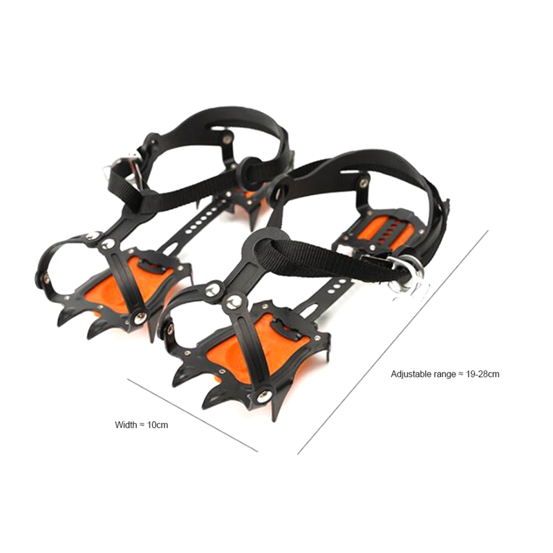 DOME 10 Steel Teeth Anti-Skid Snow Ice Climbing Crampons Shoes Cleats Overshoes Anti Slip Ice Grippers Shoe Claws