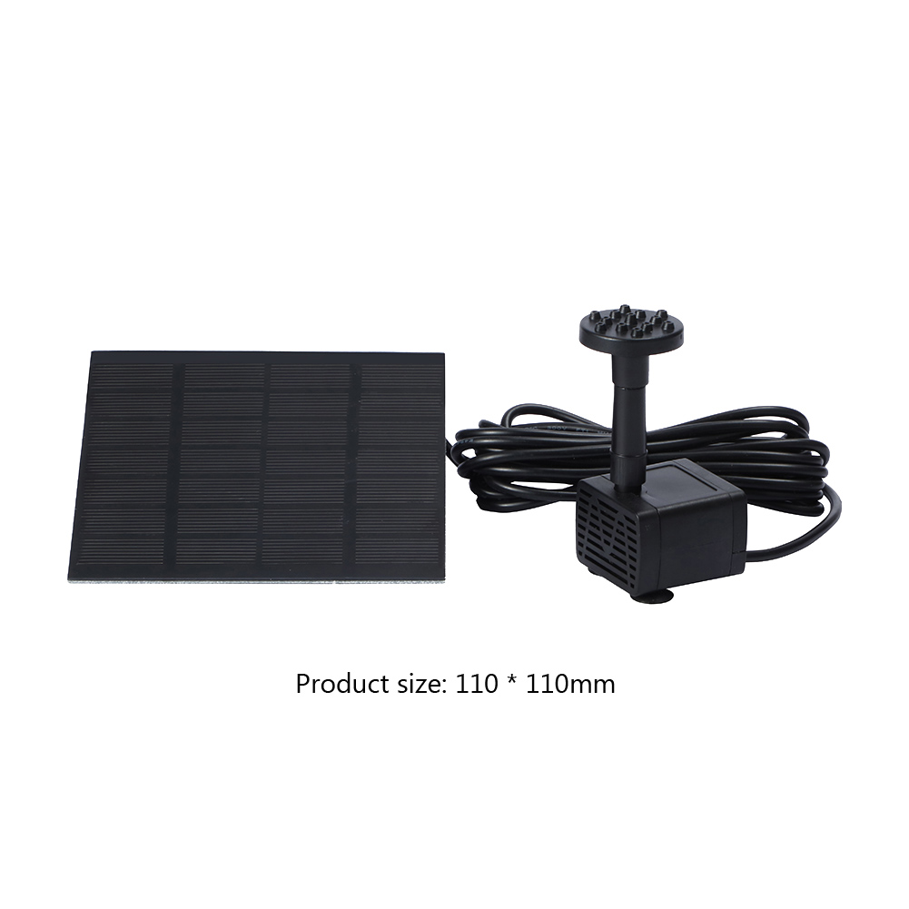 Solar Fountain Pump Replaceable with 6 Nozzles Pond Fountain Water Pump Easy Installation Portable for Pool Fountain Submersible