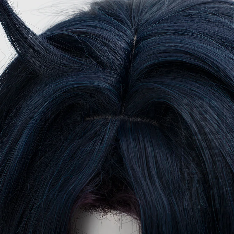 Rail Cosplay Blade Honkai Star Wig 90cm 35in Long Dark Blue Brown Wig Cosplay Game Cosplay Accessories Heat Resistant Synthetic smile