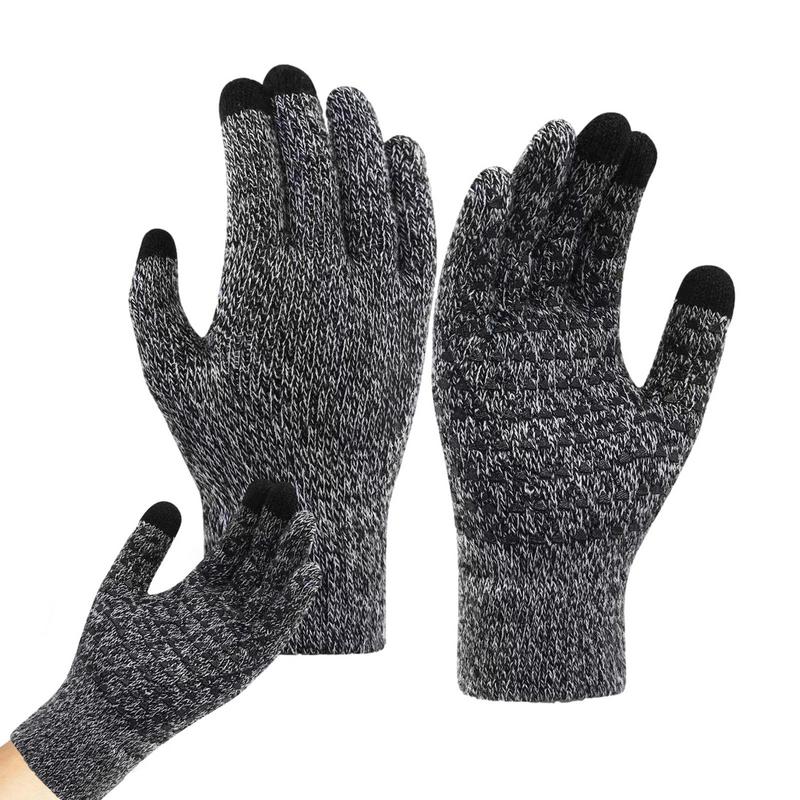 Gloves For Knitted Women Windproof Winter Thermal Gloves Warm And Comfortable For Hiking Driving Running Cycling smile