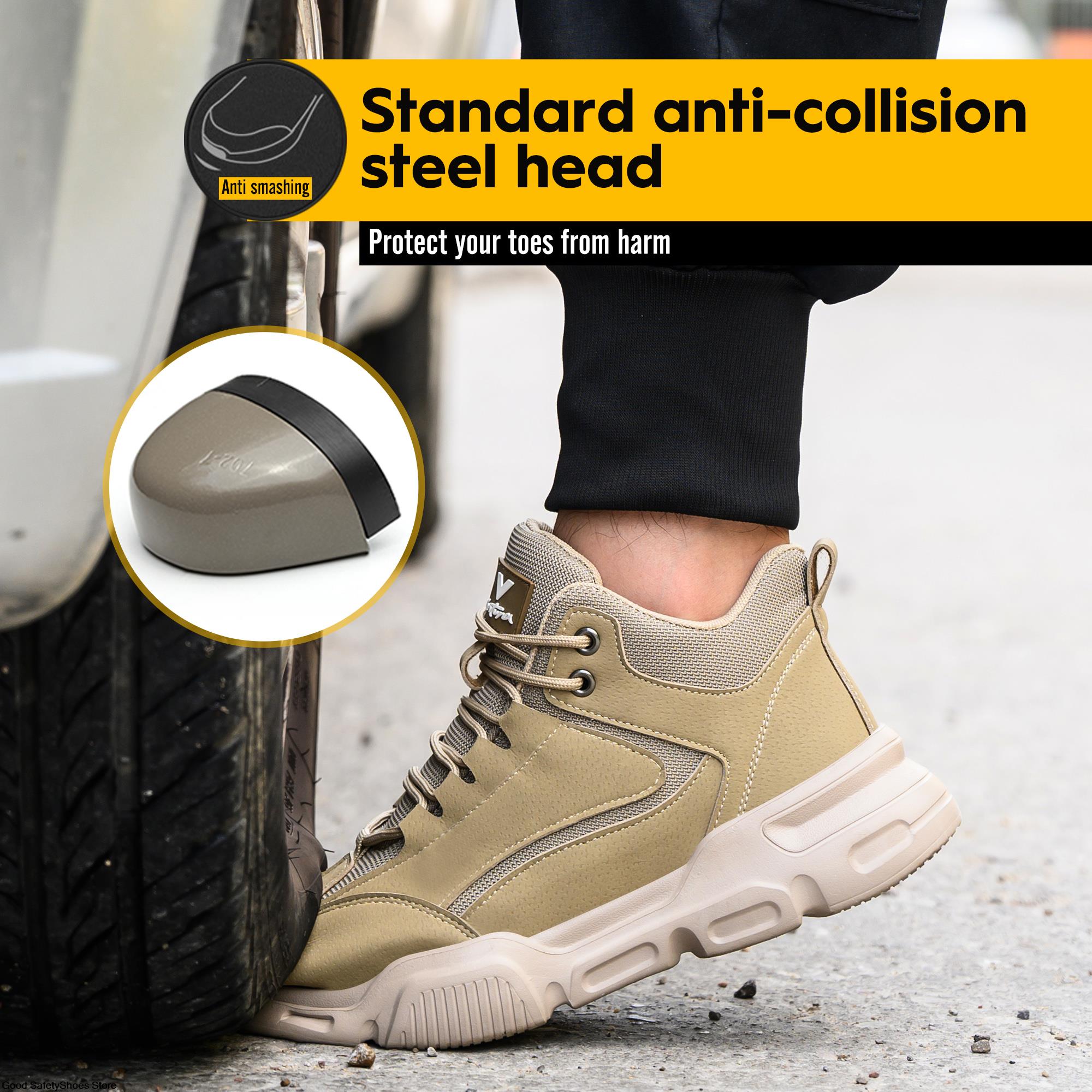 Men Puncture-Proof Women Shoes With New Steel Toe Sneakers Lightweight Indestructible Work Safety Boots Male e621