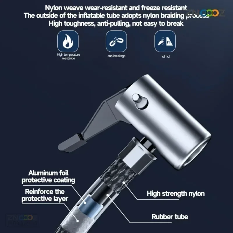 Compressor Wireless/Wired Car Air 120W Portable Auto Tire Iatable Pump ddmysmile With LED Light Digital Electric Pump Air Iator Pump Smile