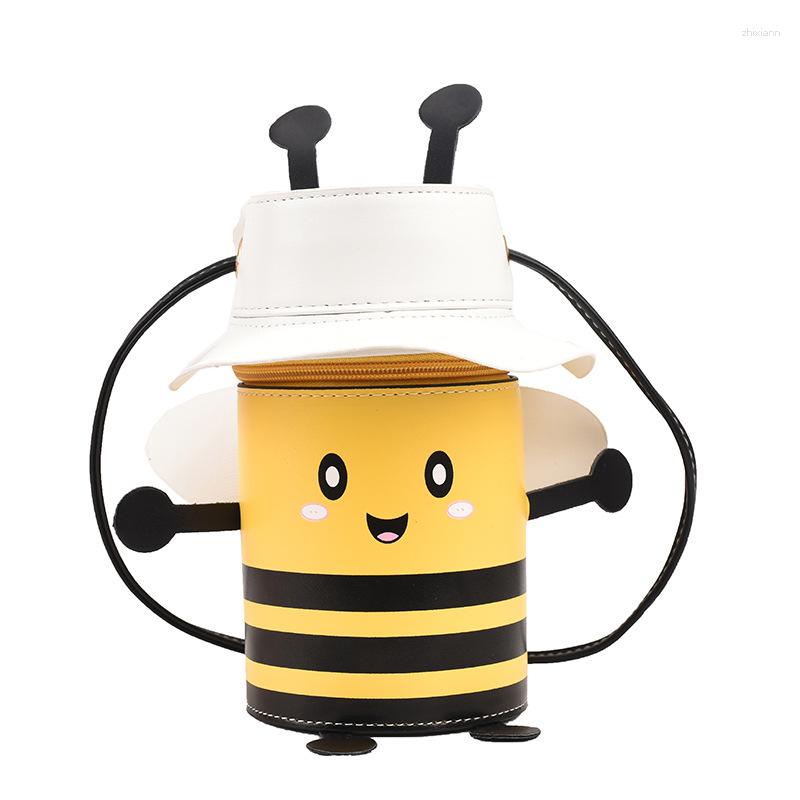 Drawstring Bag Women's Bucket Fashion Cute Bee Shoulder Crossbody Internet Ins Mobile Phone 9016 zhanyishengli