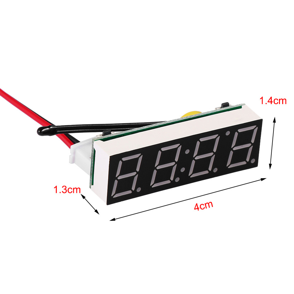 Car Luminous Clock Thermometer Voltmeter Car Inside Outside Temperature Voltage Alarm with LED Display 12V Automobile Accessory