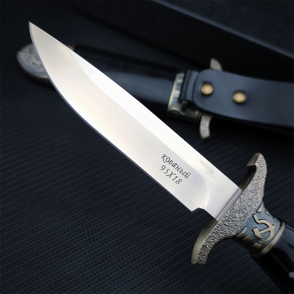 Russian Ussr Finka NKVD Protable Fixed Knife 7CR13Mov Blade Resin Handle Outdoor Survival Hunting Knives Tactical Sharp Tools