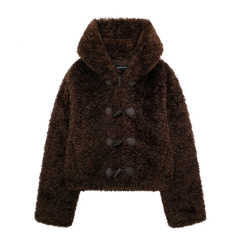 shanshi fur coat women Autumn New and Jacket Women's Fashion Style Artificial Fur Effect Short