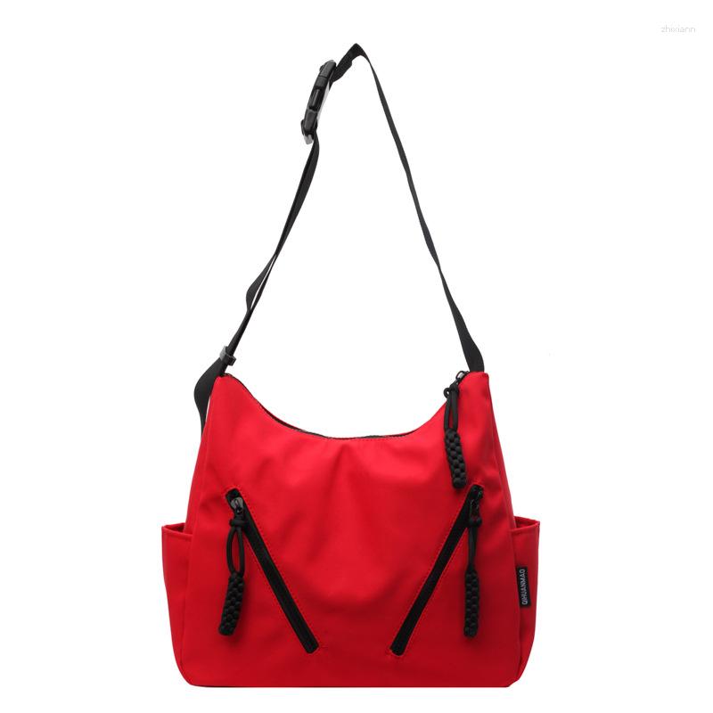 Totes Korean Style Large Capacity Lightweight Nylon Bag For Women Fashion All-match Artistic Solid Color Tote School zhanyishengli