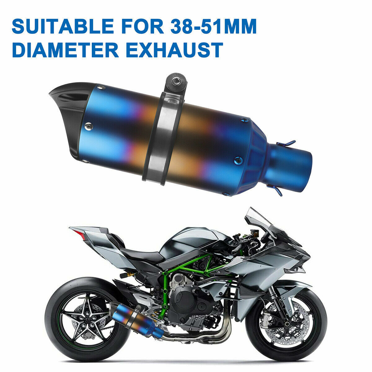 51MM Modified Motorcycle Exhaust Muffler for YZF R6 R15 R3 MT07 zx6r z800 z900 mt09 fz09 ninja400 z400