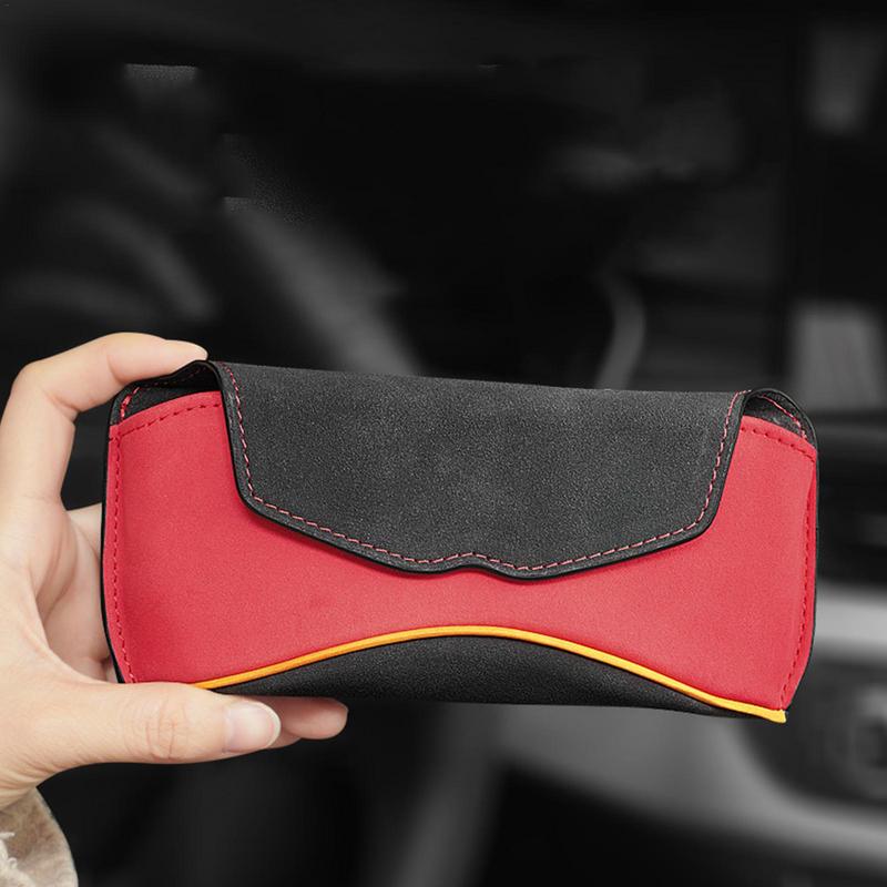 For Sunglass Car Holder Auto Eyeglasses Organizer Box With Magnetic Closure Vehicle Visor Accessories ddmysmile Glasses Protective Storage Smile