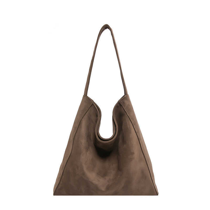 2024 New Large Capacity Korean Underarm Shoulder Bag Suede Tote Bag Casual Versatile Work Commuter Bag For Women 241113