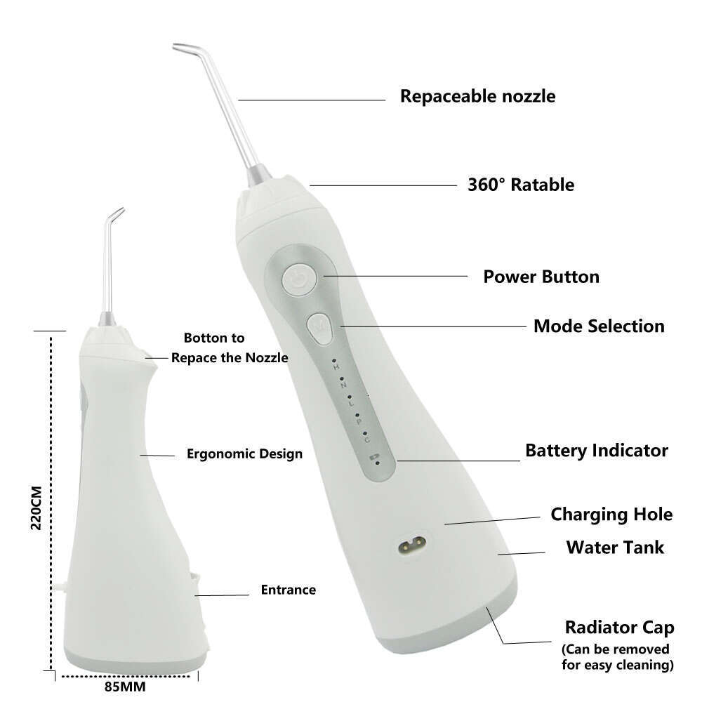 shanshi Best Oral Irrigator Hydro Atmospheric Water Jet Pick Dental Teeth sser ipx7