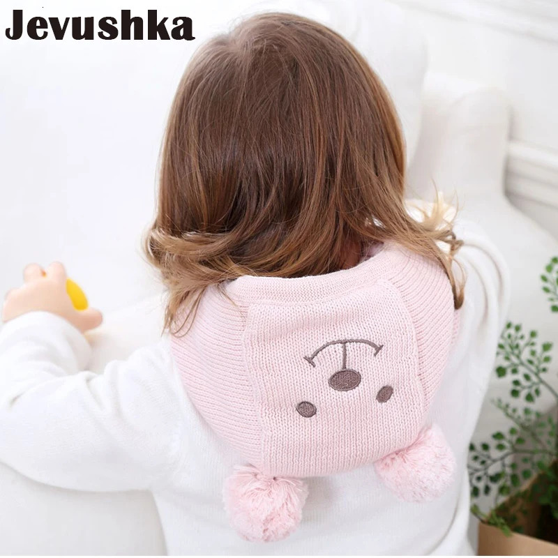 Winter Warm Knit Baby Girls and Boys Pompom Hat with Warm Fleece Lining Cute Bear Ears Hats for Kids Beanie Hat Scarf 241112