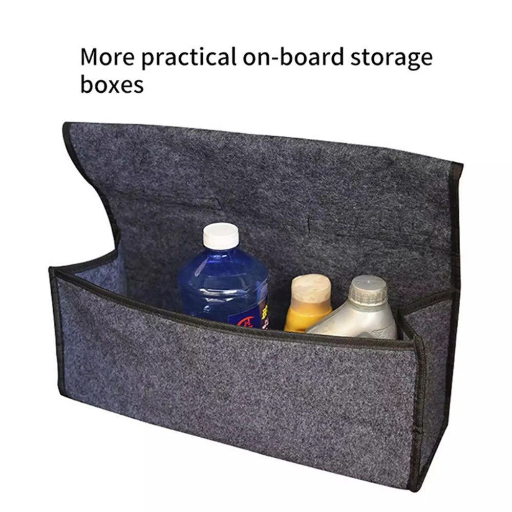 Organizer Large Trunk Suv Car Anti Slip Compartment Boot Storage Tool Car Storage Bag Trunk Stowing Tidying Box Auto Accessories smile