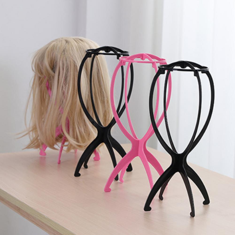 Unique Wig Stand PP Wig Storage Holder Detachable Folding Wig Stand Holder Easy to Store smile