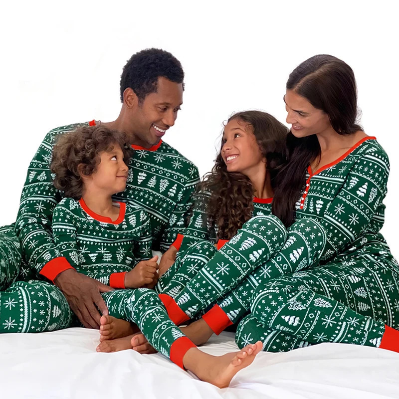 Sall Winter Christmas Pajamas Set Mother Kids Look Loungewear Pjs Baby Pyjamas Childrens Family Matching Outfits Sleepwear 241112