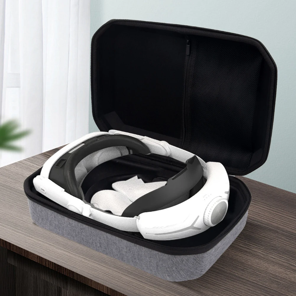 For Meta Quest 3 VR Glasses Storage Bag Shockproof Box EVA Hard Shell Case Anti-Scratch Organizer Travel Bag Mesh Bag Len Cover