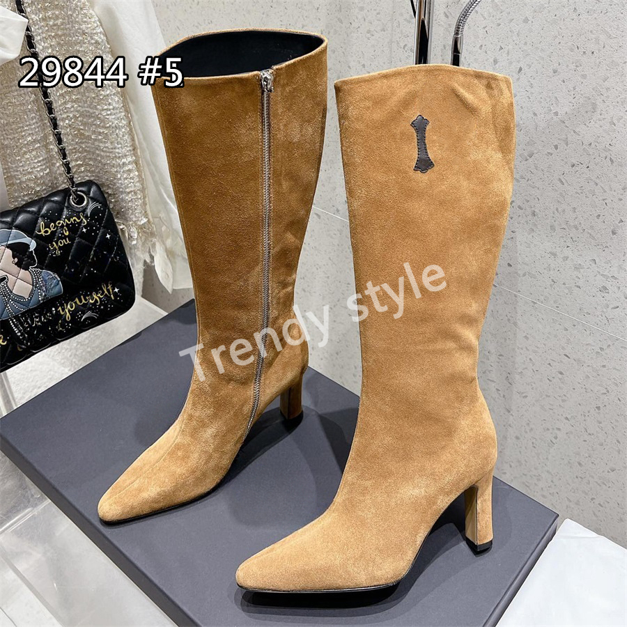 Preminum Leather Suede Boots Auturnm Fashion Real Ankle boot Heart Letter high Heel Christmas Gift