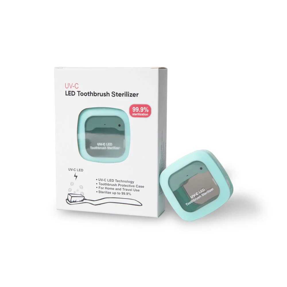 Toothbrush Sanitizer New Arrivals Portable Ultraviolet Sterilization Mini Sanitizer Holder Patented Disinfector box UVC LED Toothbrush Sterilizer 2404