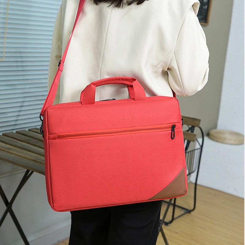 Lightweight laptop portable womens business shoulder messenger 14 inch handbag waterproof storage bag mens briefcase 241112