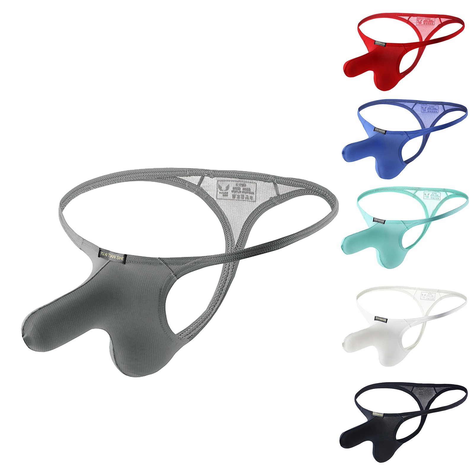 Men Sexy Thongs Elephant Nose Pouch Bikini Erotic Underwear Low Waist Breathable Sexy Men's Comfortable Panties G-String Thong