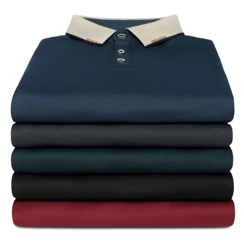 Plus Size 7XL 8XL 9XL Autumn Long Sleeve Business Polo Shirt Men Breathable Casual Gym Jogging Golf Hiking Loose Big Polo Shirt 241113