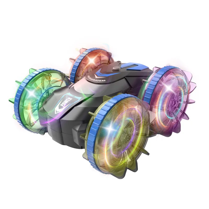 Child 2.4G Two-sided Remote Control Car Amphibious Stunt Car Boy Toy Gesture Sensing Four-wheel Drive SUV Birthday Gifts for Kid