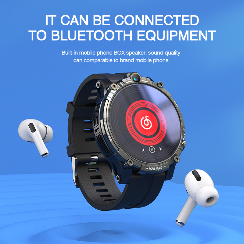 V20 MAX LTE 4G SIM Card 4G+128G Smart Watch Android 8.1 Google Play ddmysmile Dual Cameras Video Call Smartwatch Smile +128G