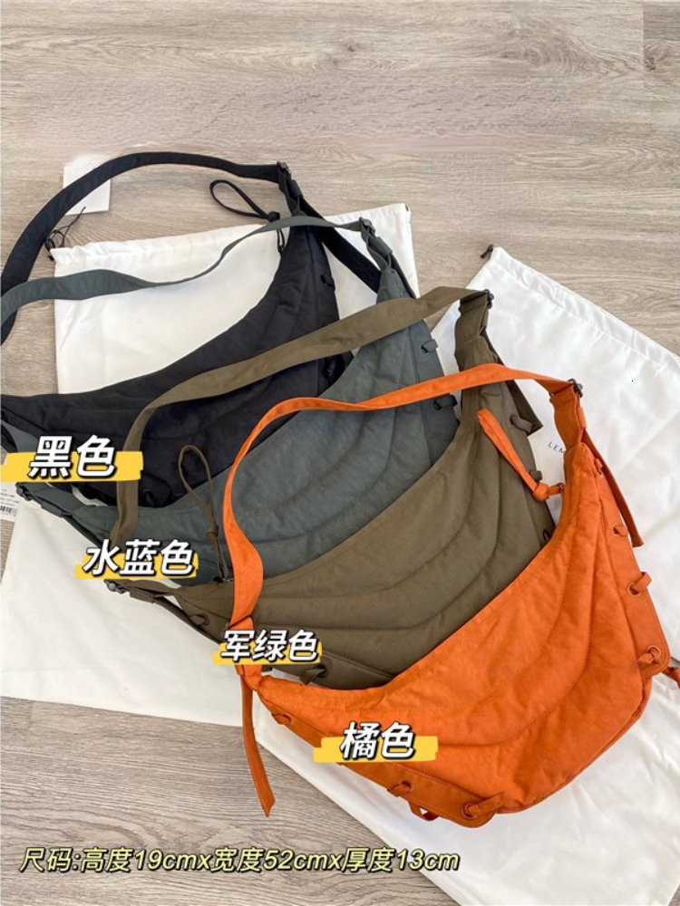Niche Crossbody Casual Bandage Design Nylon Shoulder Bags Large Capacity All-Match Practical Hobo Bag Fashion Female Purses Canvas BagVoyage