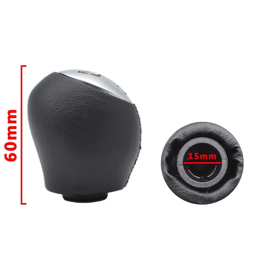 Speed 6 Knob Gear Shift Leather Handleball For Renault Megane 3 III Scala CC Clio Laguna Nissan Interstar Vauxhall Vivaro Movano smile