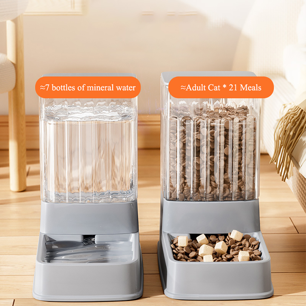 Automatic Pet Food Feeder And Water Dispenser 3.5L Large Capacity Gravity Food Feeder Waterer With For Small Medium Dog Cat