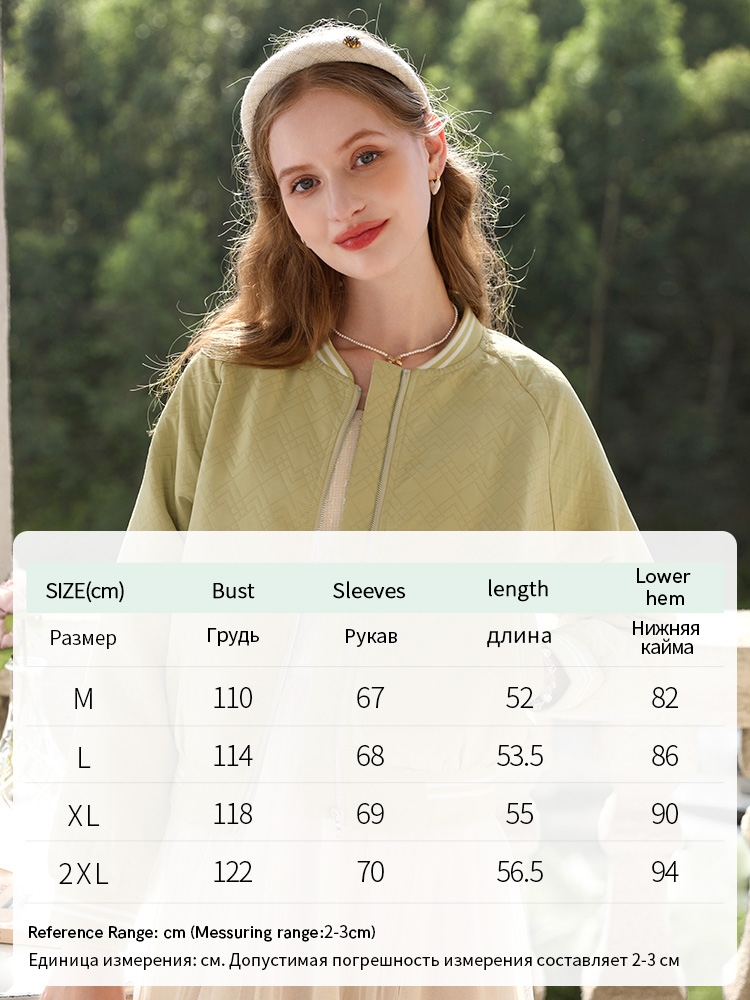 Women's I ddmysmile BELIEVE YOU Short Jackets 2024 French Jacquard Raglan Sleeve Spring New Baseball Uniform Foreign Chic Coat 2241185467 Smile