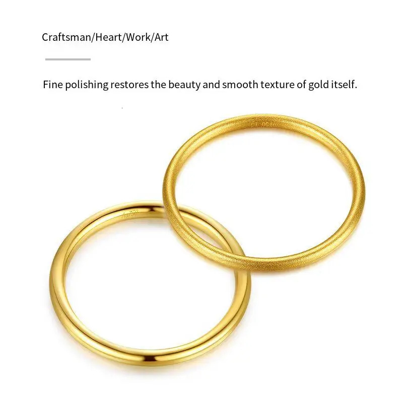 Solid Real Gold18 K Pure Gold Yellow Gold Ring Real Gold With Certificate Au 750 Original Pure 18k Gold Rings Gifts HK SIZE 240409