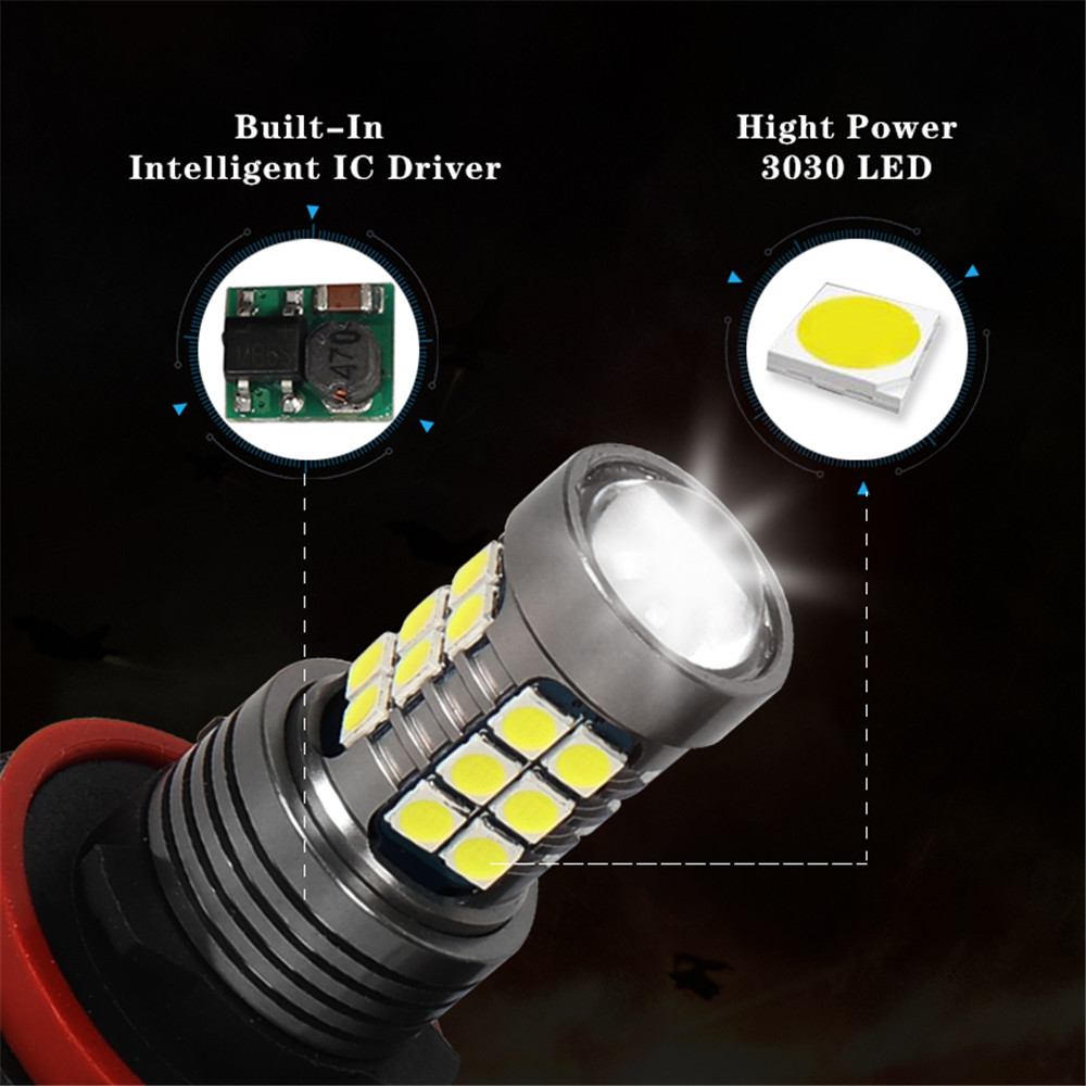 LED Front Fog Lamp Car Light Bulb For Honda Civic 2006 2007 2008 2009 2015 2016 2017 2018 2019 2020 8Th 9Th 10Th Gen Accessories