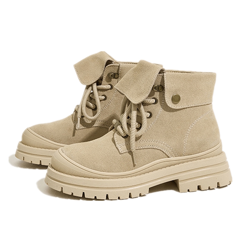 AIYUQI Ankle Boots Women 2024 Autumn New Suede Genuine Leather Outdoor Hiking Boots Platform British Style Women's Boots