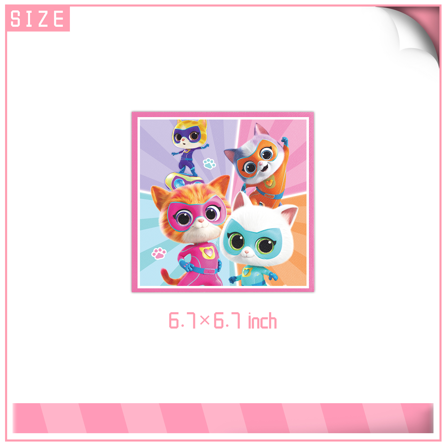 Superkitties Birthday Party Supplies Disposable Tableware Paper Napkin Cup Plate Tablecloths for Kids Baby Shower Decorations