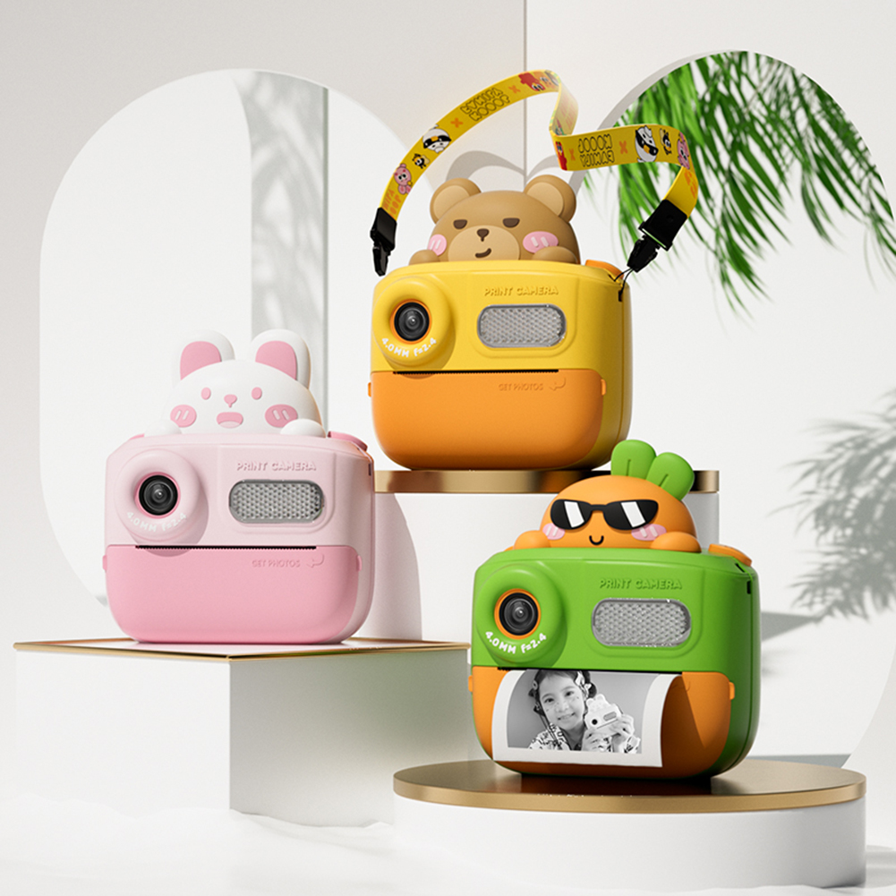 48MP Instant Print Camera Kids Video Camera 1080P Child Selfie Camera Toy 2 Inch IPS Screen Toddler Camera Gifts for Boys Girls