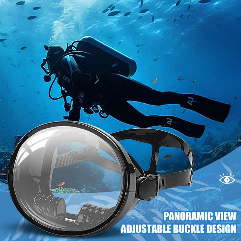 Waterproof Diving Adjustable Masks Dive Mask Tempered Glass Single ddmysmile Lens Eyewear Fisherman Swimming Goggles Smile