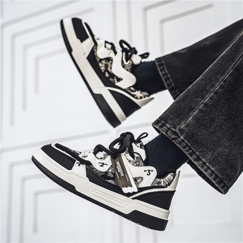 Men's Casual Shoes:Fashion Design Handsome New Style 2024 Trendy Versatile Leisure Waterproof,Black/Red/Khaki,Free shipping