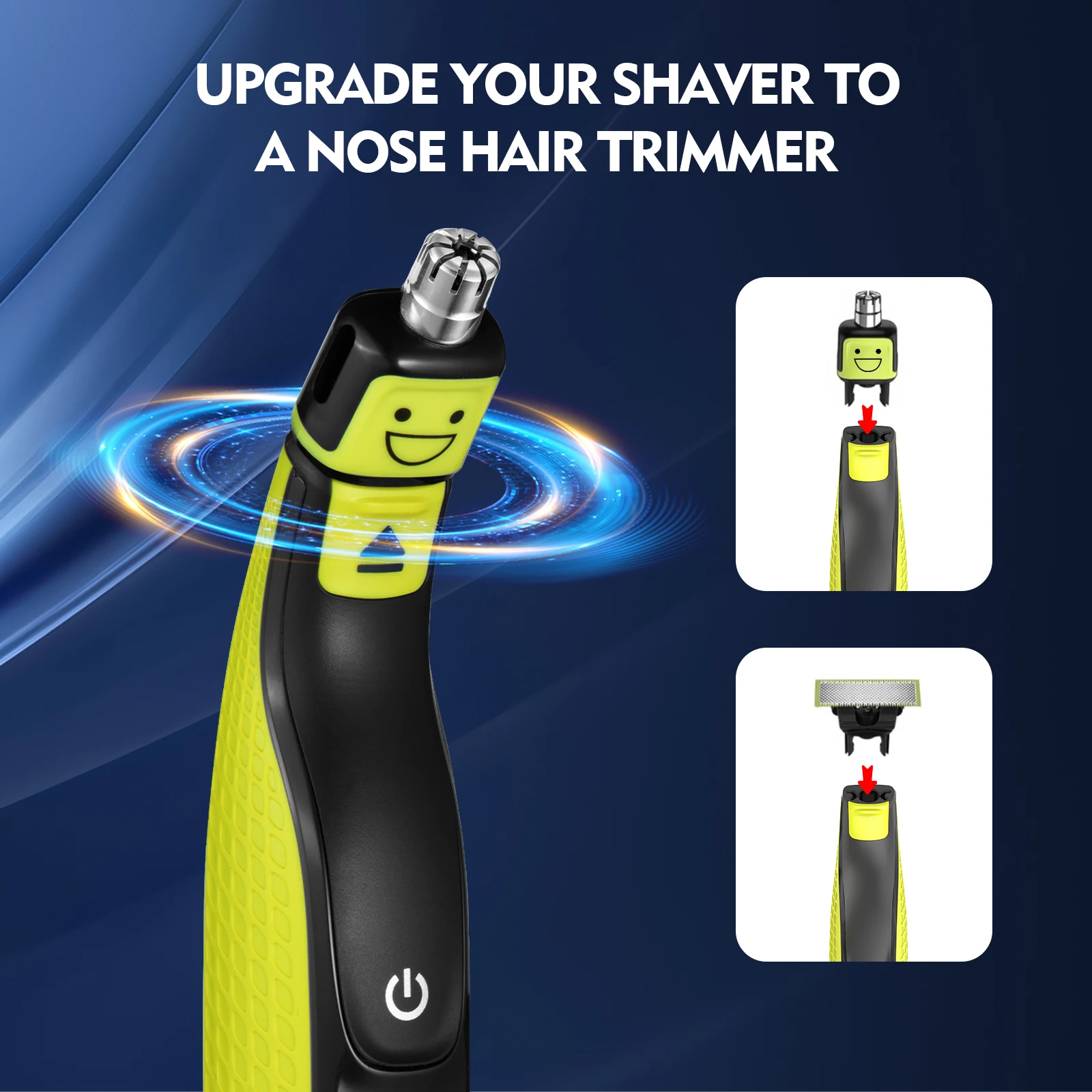 YUKU Nose Hair Trimmer Replacement Head for Philips OneBlade & One Blade Pro Shaver Rinsable Dual Edge Blade for Easy Clean