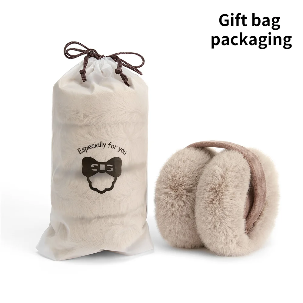 Quality Earmuffs High 1 Faux Rabbit Fur Hang Ear Cover Warm Winter ddmysmile Headwear Ear Muffs Fur Earmuffs Unisex Adult Ear Warmer Fold Smile