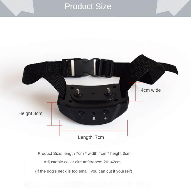 Pet Dog Anti Barking Collar Adjustable Ultrasonic Dog Training Stop Bark Shock Collar Dog Training Device For Small Pet Dog