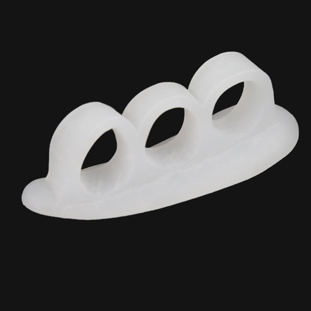 3-Hole Ergonomic Toe Straightener Silicone Toe Varus Corretcor Elastic Bent Toes Straightener Soft for Foot Pain Relief smile