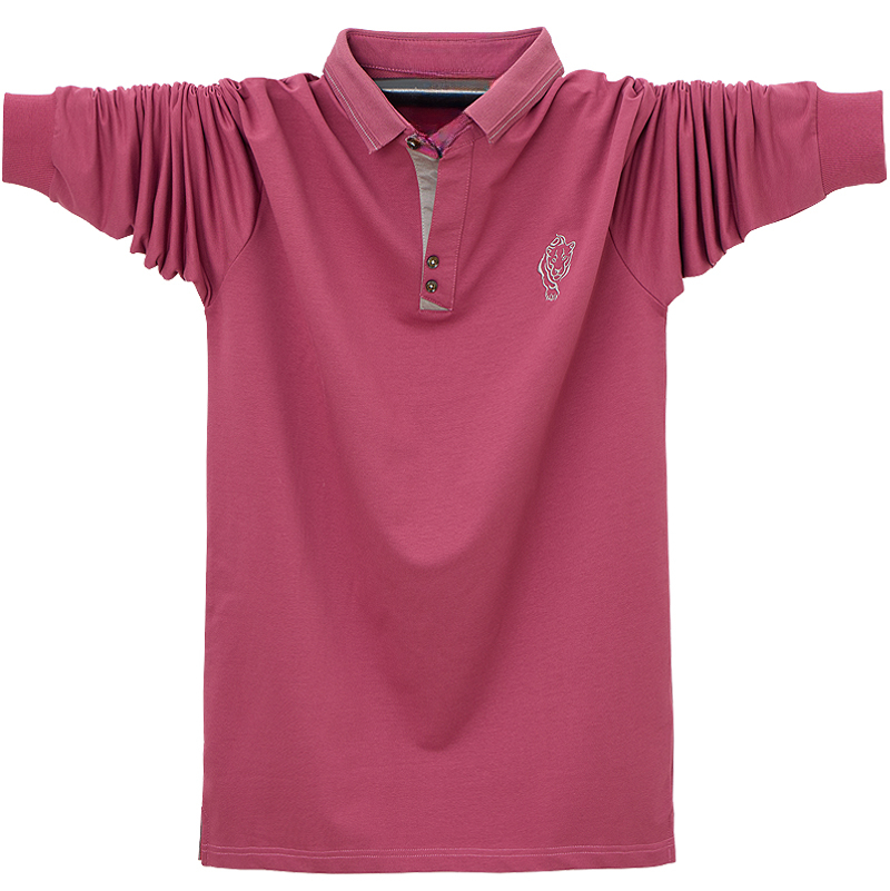 Fashion Autumn Men Polo Shirt Cotton Men New Embroidery Polo Shirts Long Sleeve Tees XL-6XL Brand Streetwear Clothing Tops