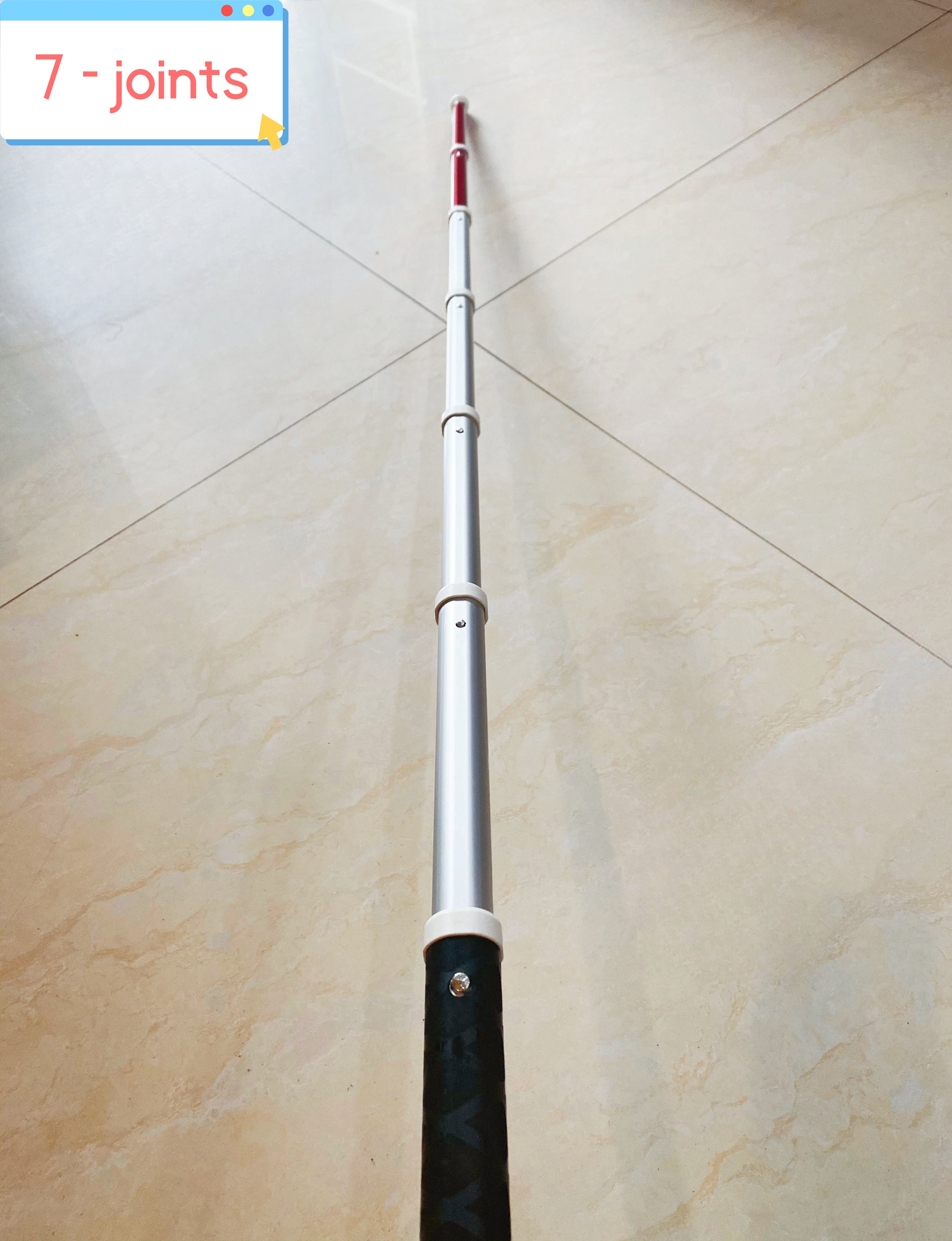 1pc Titanium Retractable Cane 29-125cm Telescopic Trekking Pole Multifunctional Walking Stick for the Elderly Old Man Crutch