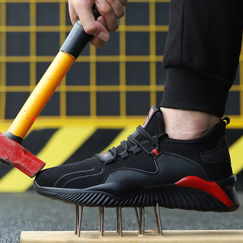 Women Indestructible Men Safety Work Shoes with Steel Toe Puncture-Proof Boot Lightweight Breathable Sneakers Dropshipping 9fdc