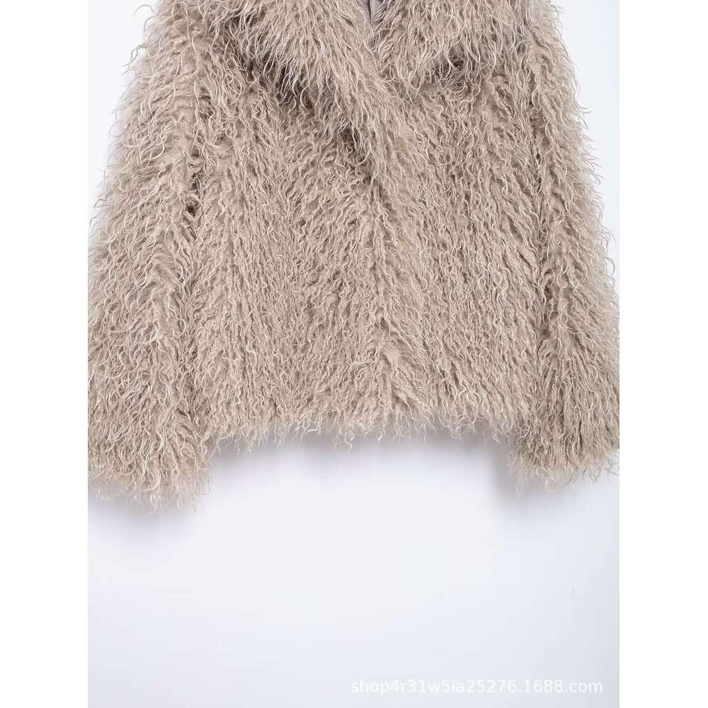 shanshi fur coat women Winter New Women's Fashion Short and Versatile Fur Coat