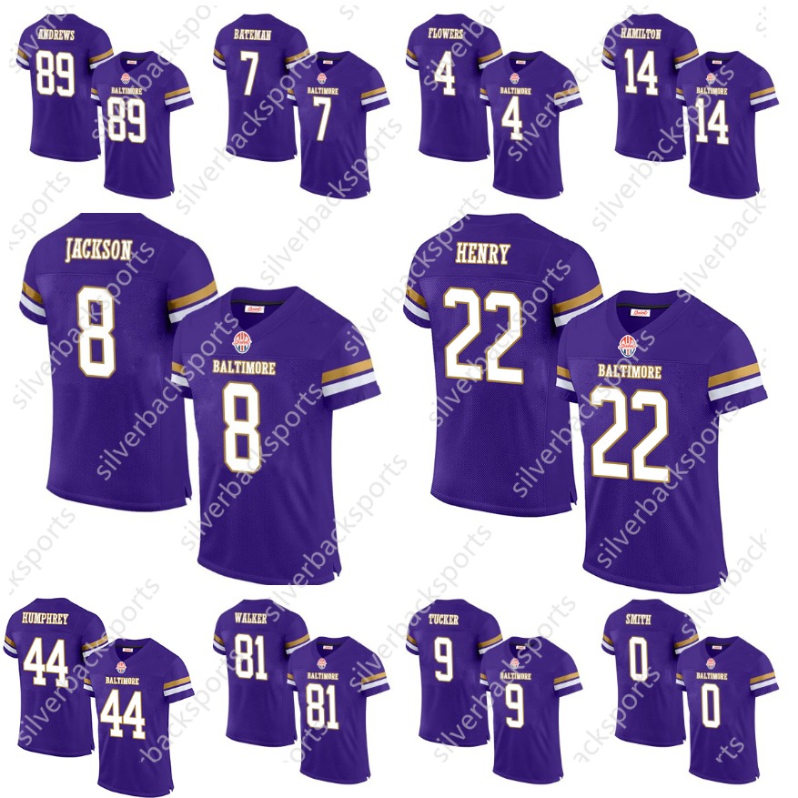 22 Derrick Herny 8 Lamar Jacksons Football Jersey Mens/Womens/Youth Customized Any Name Number Jerseys Wear Hot Sale This baseball uniform is a quick-