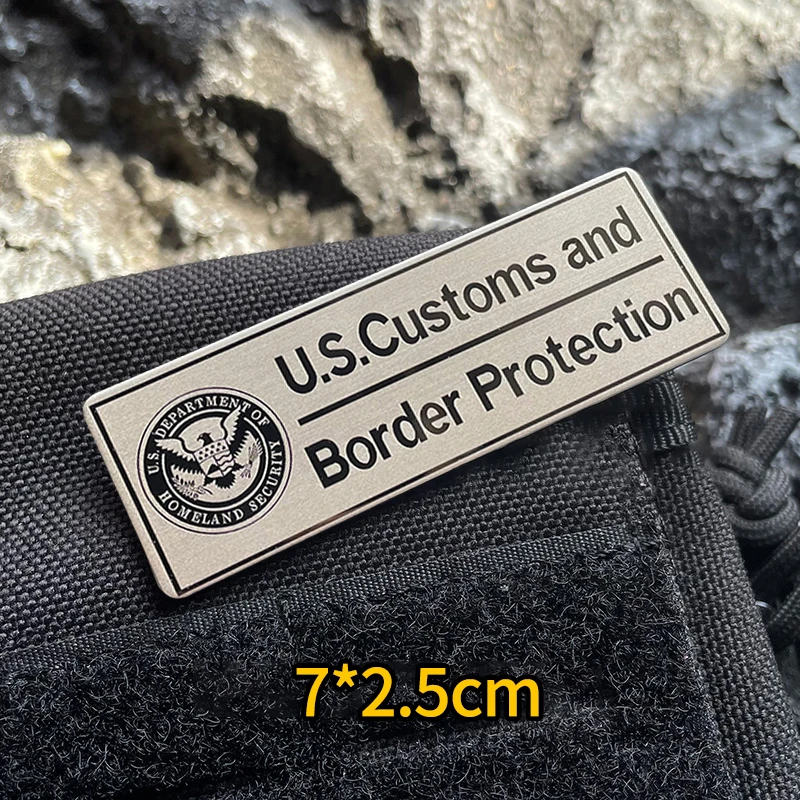 US Department of Homeland Security Metal Morale Emblem DHS Hook&Loop Patches Klett Military Backpack Sticker Tactical Accessory