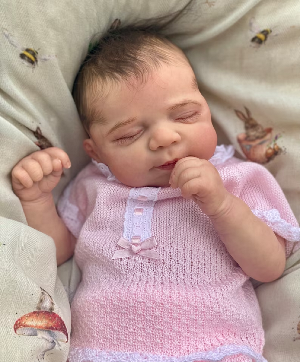 50cm Pascale Full Body Silicone Vinyl Bebe Reborn Girl With Painted Hair Handmade Soft Touch Feeling Lifelike Real Doll